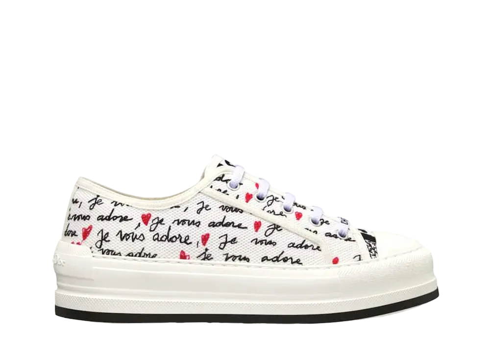 Dior Women's Dioramour Walk'n'Dior Platform Sneaker "White/Black/Red"