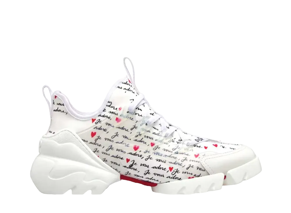 Dior Women's D-Connect Dioramour Sneaker "White/Black/Red"