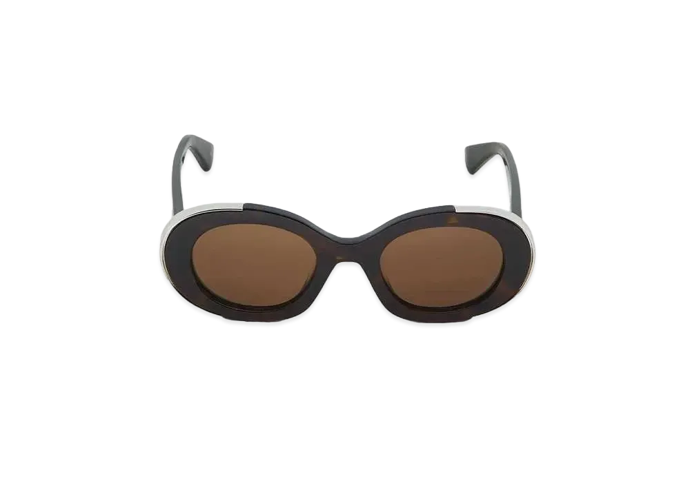 Alexander McQUEEN Grip Oval Sunglasses "Brown"