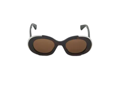 Alexander McQUEEN Grip Oval Sunglasses "Brown"