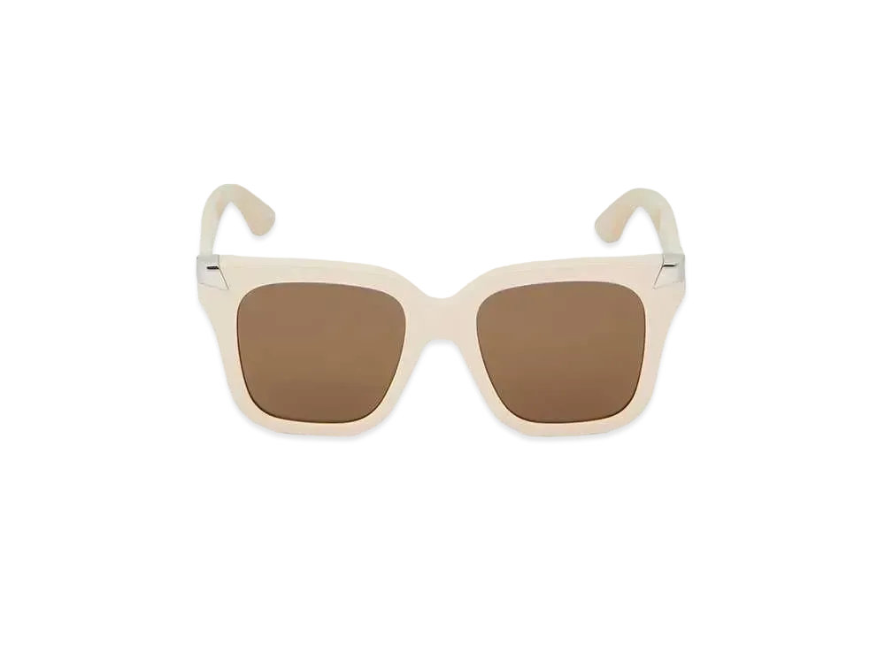 Alexander McQUEEN Punk Rivet Oversized Sunglasses "Ivory"