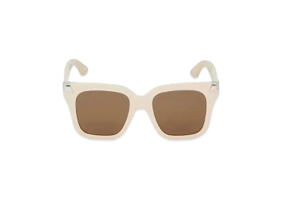 Alexander McQUEEN Punk Rivet Oversized Sunglasses "Ivory"