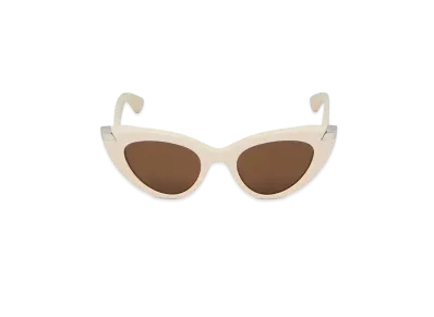 Alexander McQUEEN Punk Rivet Cat Eye Sunglasses "Ivory"