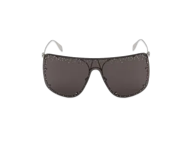 Alexander McQUEEN Jeweled Skull Mask Sunglasses "Silver"