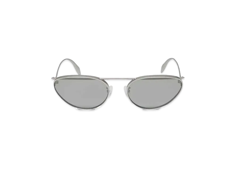 Alexander McQUEEN Front Piercing Cat Eye Sunglasses "Silver"