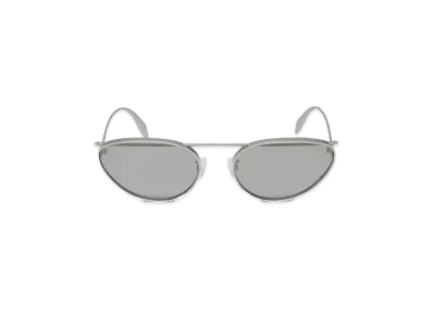 Alexander McQUEEN Front Piercing Cat Eye Sunglasses "Silver"