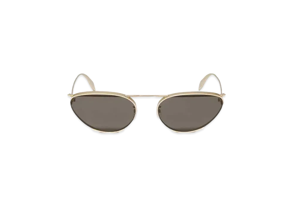 Alexander McQUEEN Front Piercing Cat Eye Sunglasses "Gold"