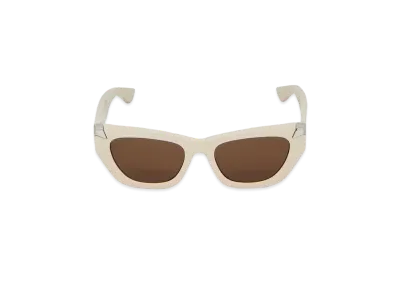 Alexander McQUEEN Punk Rivet Geometric Sunglasses "Ivory"