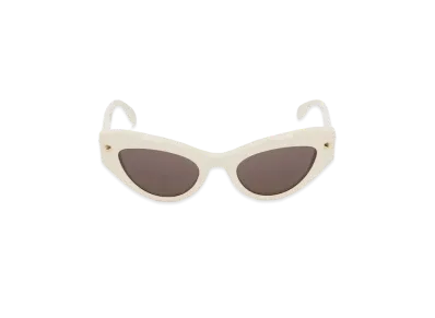 Alexander McQUEEN Spike Studs Cat Eye Sunglasses "Ivory"