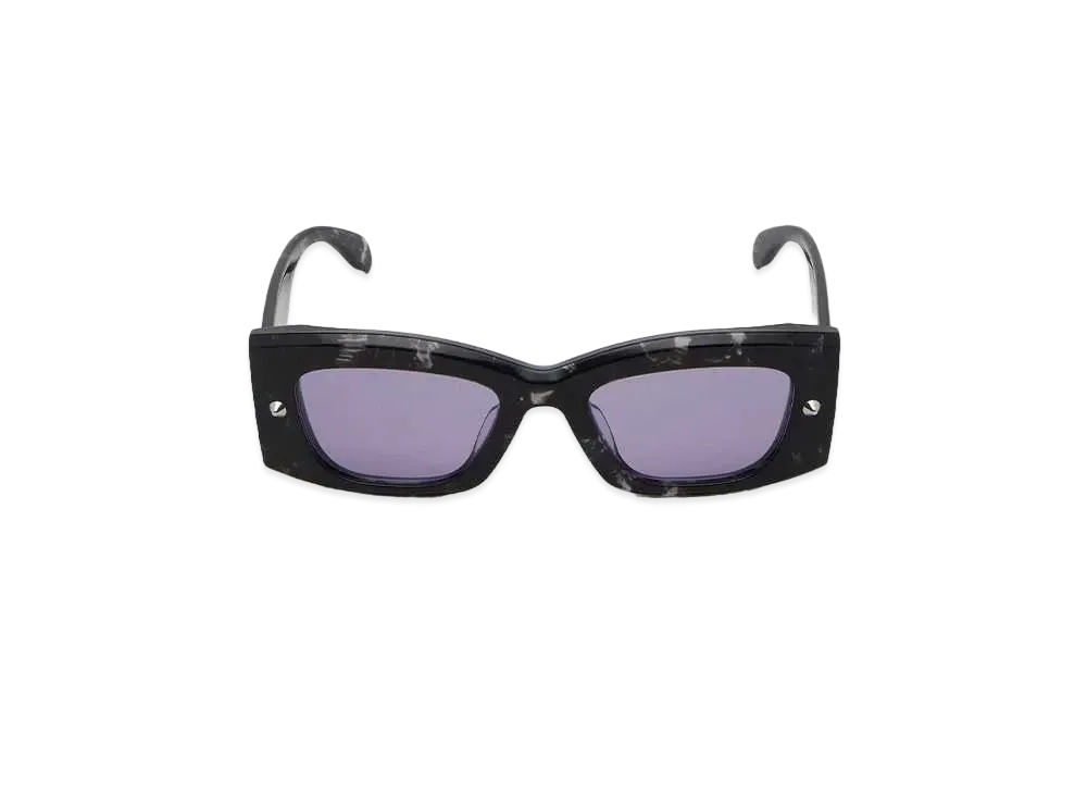 Alexander McQUEEN Spike Stud Rectangular Sunglasses "Violet"