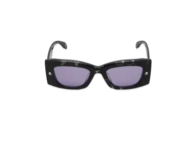 Alexander McQUEEN Spike Stud Rectangular Sunglasses "Violet"