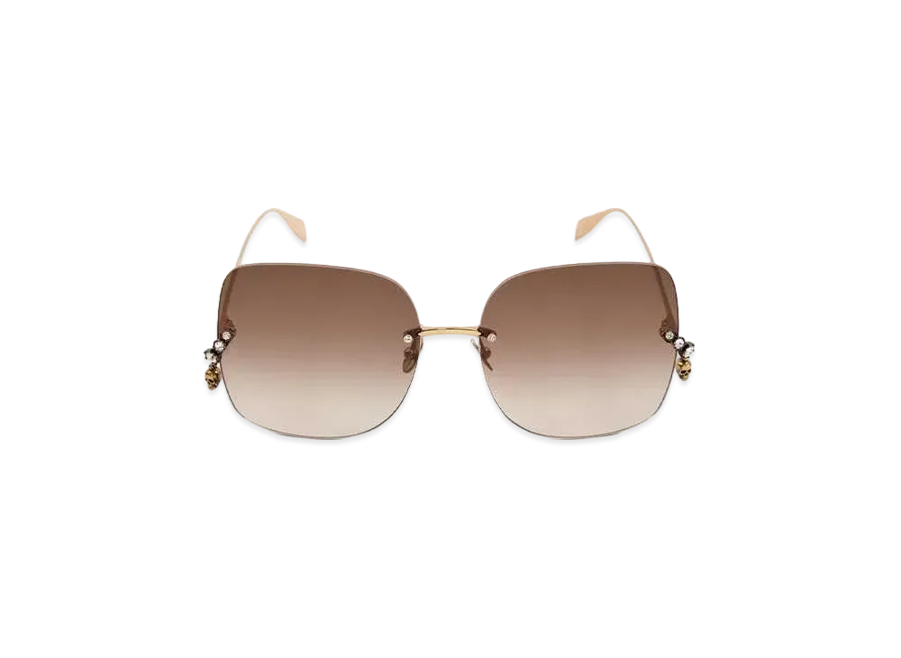 Alexander McQUEEN Skull Pendant Jeweled Sunglasses "Or Vieilli"