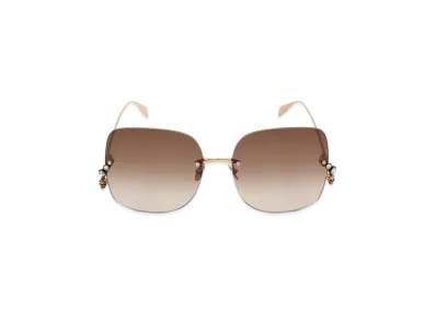 Alexander McQUEEN Skull Pendant Jeweled Sunglasses "Or Vieilli"