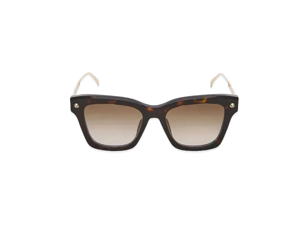 Alexander McQUEEN Spike Studs Soft Square Sunglasses "Brown"