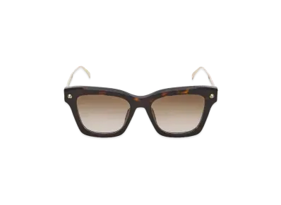 Alexander McQUEEN Spike Studs Soft Square Sunglasses "Brown"