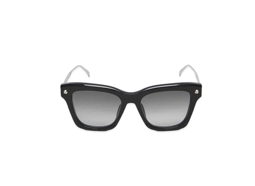 Alexander McQUEEN Spike Studs Soft Square Sunglasses "Black"
