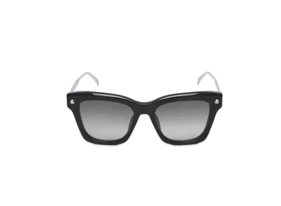 Alexander McQUEEN Spike Studs Soft Square Sunglasses "Black"