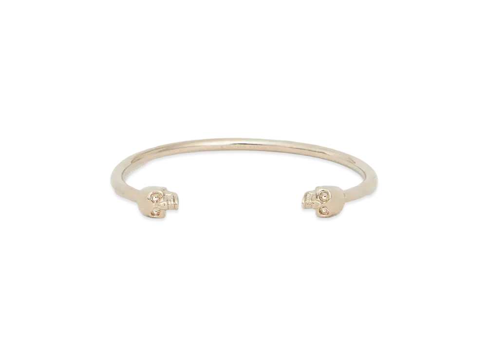 Alexander McQUEEN Thin Twin skull bracelet "Gold"