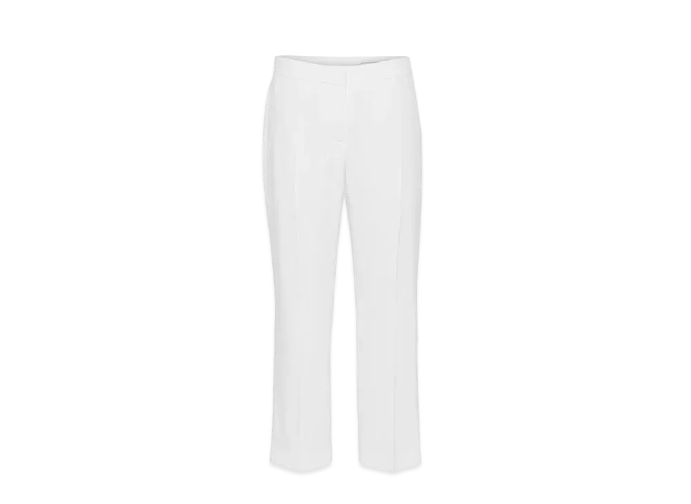 Alexander McQUEEN Leaf Crepe Cigarette Trousers "Ivory"