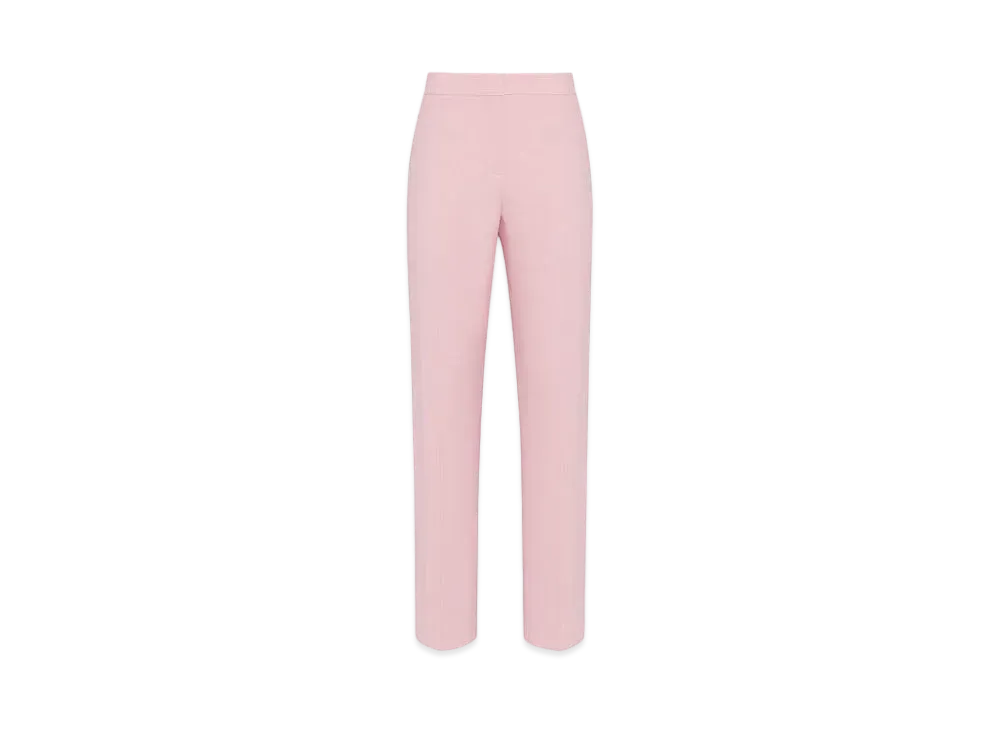 Alexander McQUEEN Leaf Crepe Cigarette Trousers "Pink"