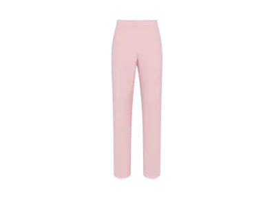 Alexander McQUEEN Leaf Crepe Cigarette Trousers "Pink"