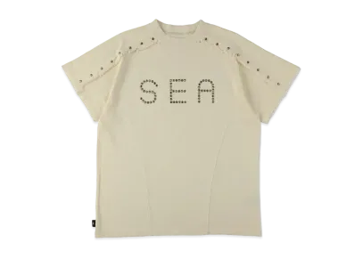 WIND AND SEA Sulfer Acid Studs C-off S/S Top "Ecru"