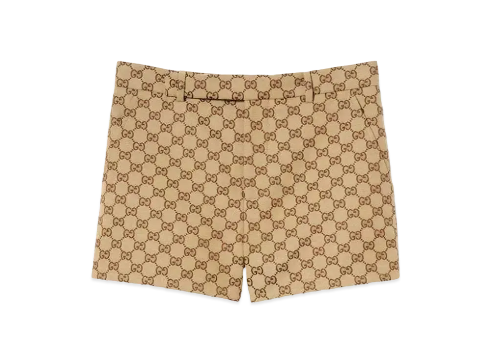 GUCCI GG Canvas Short "Camel/Ebony"