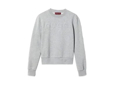 GUCCI Cotton Jersey Sweatshirt "Grey Light"