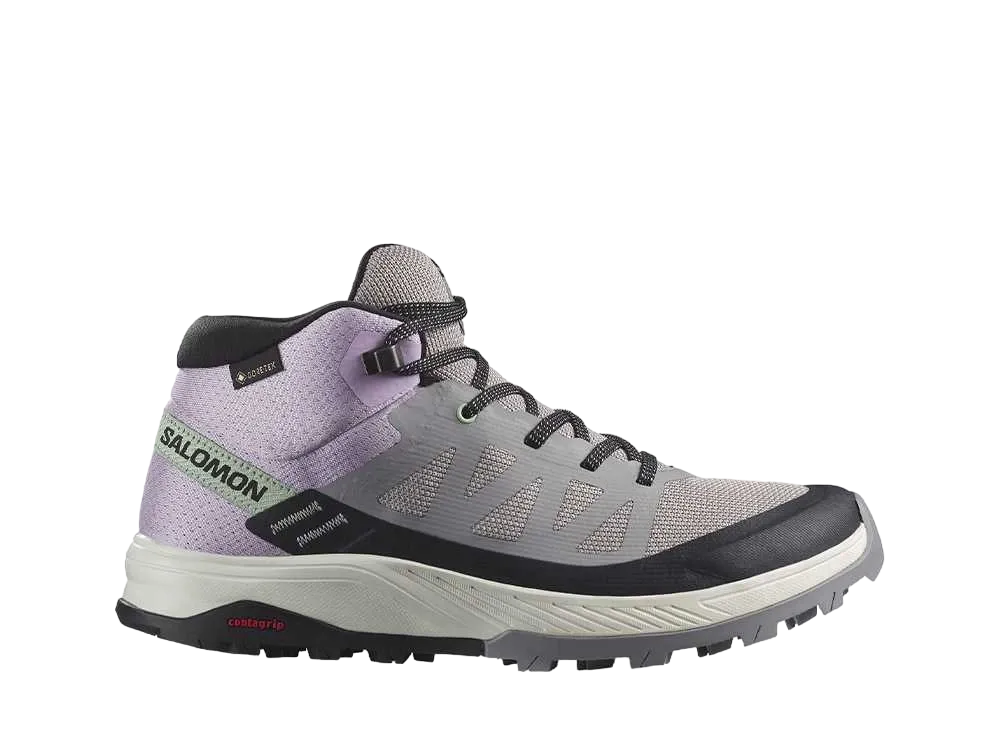 Salomon Women's Outrise Mid GORE-TEX "Gull/Orchid Bloom/Black"