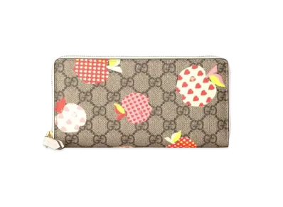 GUCCI Les Pommes Zip Around Wallet