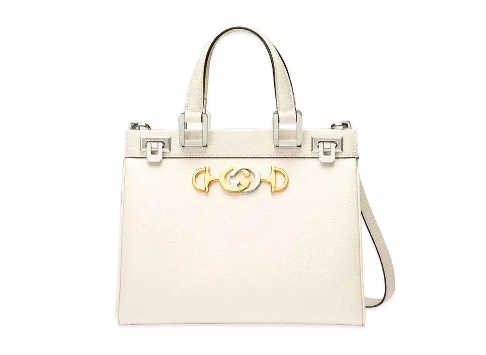 グッチ ズミ スモール トップハンドルバッグ "ホワイト グレイン" ‎569712 1B90X 9022