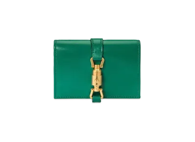 GUCCI Jackie 1961 Card Case Wallet "Emerald Green"