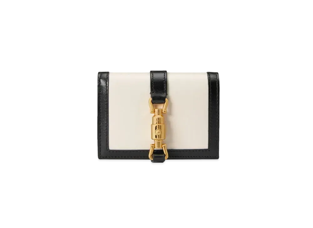 GUCCI Jackie 1961 Card Case Wallet "White/Black"