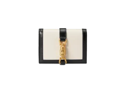 GUCCI Jackie 1961 Card Case Wallet "White/Black"