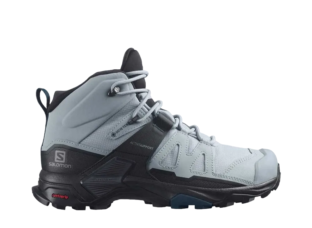 Salomon Women's X Ultra 4 Mid Wide GORE-TEX "Quarry/Black/Legion Blue"