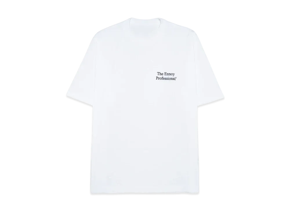 ENNOY Professional Logo T-Shirt "White/Black" (24SS) SS24BRENCT04NTL