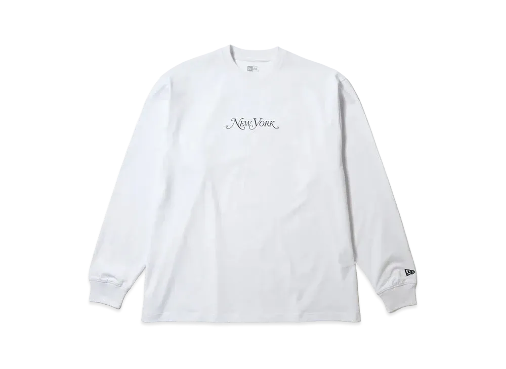 NEW ERA New York Magazine Long Sleeve Oversized Cotton T-shirt "White"