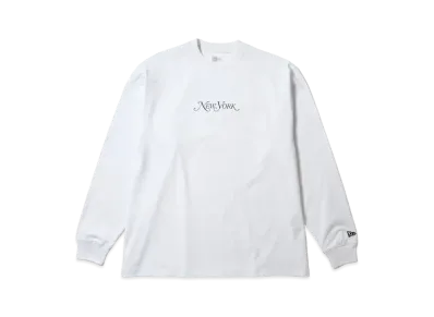 NEW ERA New York Magazine Long Sleeve Oversized Cotton T-shirt "White"