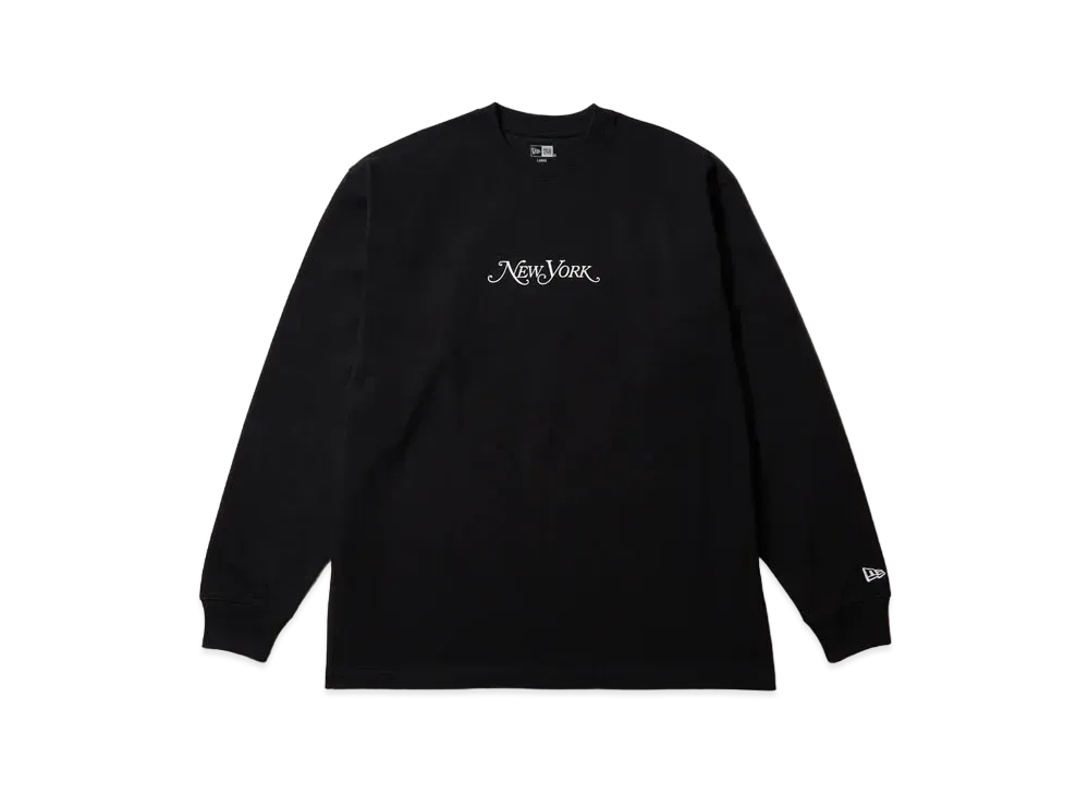 NEW ERA New York Magazine Long Sleeve Oversized Cotton T-shirt "Black"