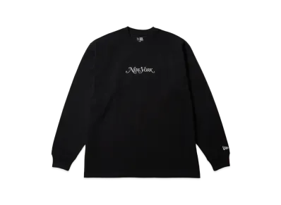 NEW ERA New York Magazine Long Sleeve Oversized Cotton T-shirt "Black"