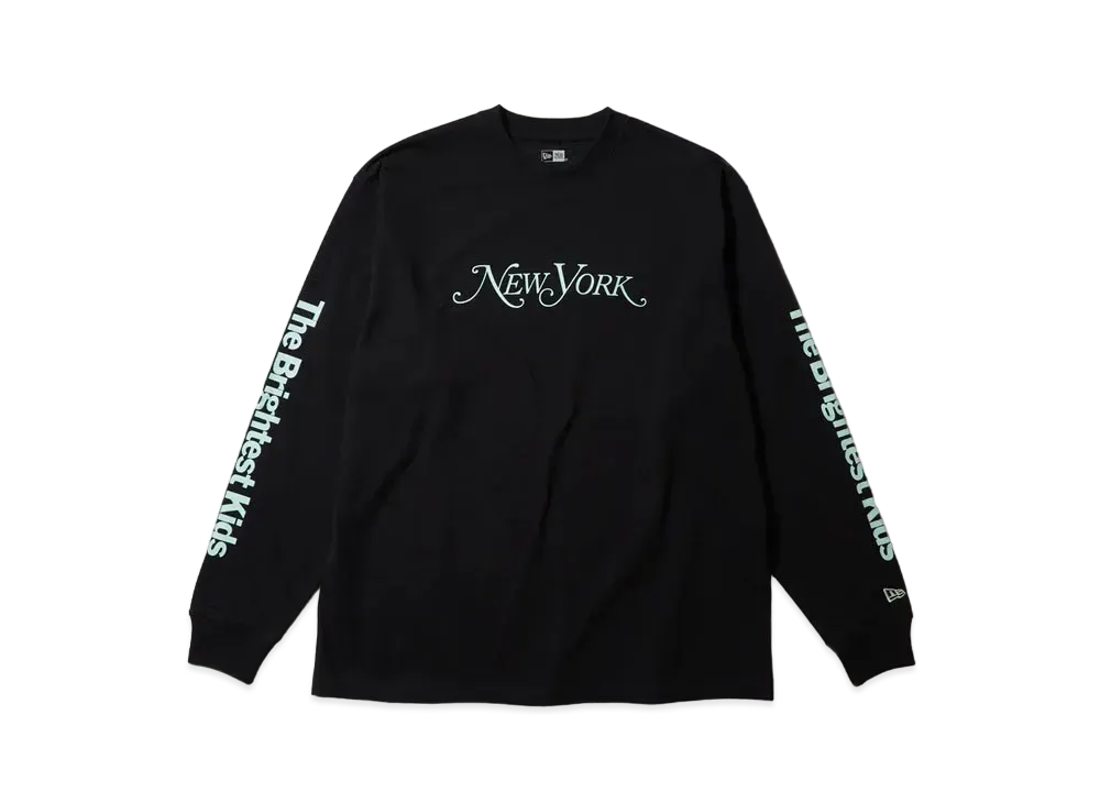 NEW ERA New York Magazine Long Sleeve Oversized Cotton T-shirt "Black"