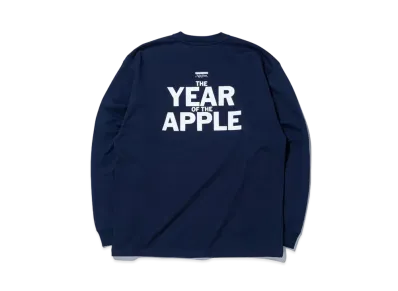 NEW ERA New York Magazine Long Sleeve Oversized Cotton T-shirt Apple"Navy"