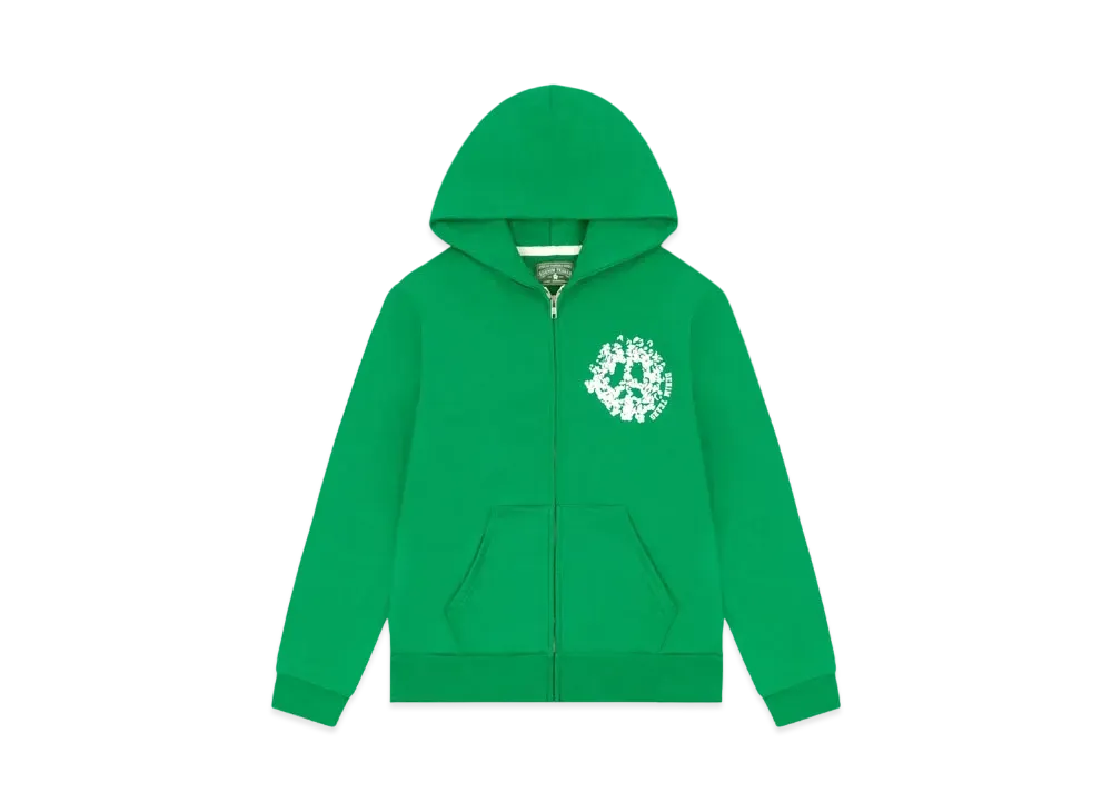 DENIM TEARS Denim University Zip Hoodie "Green"