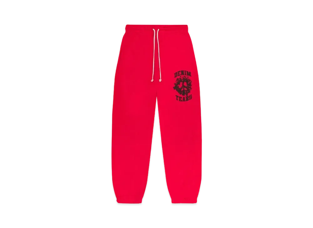 DENIM TEARS Denim University Sweat Pants "Red"