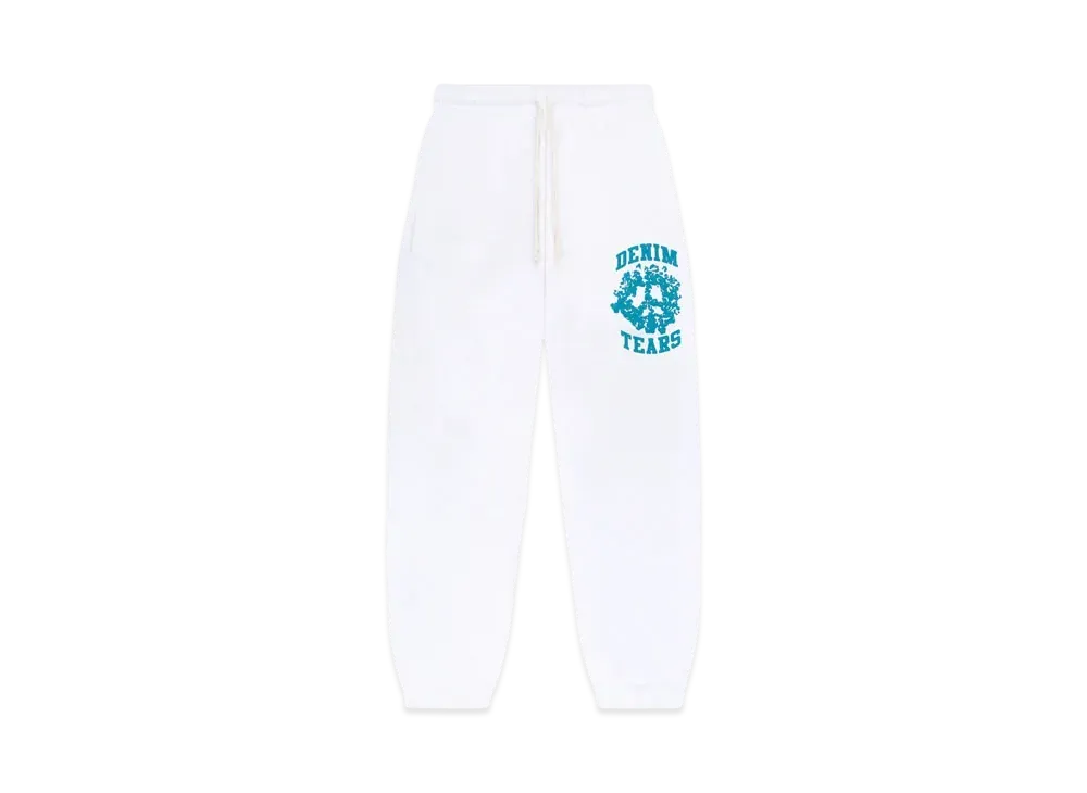 DENIM TEARS Denim University Sweat Pants "White"
