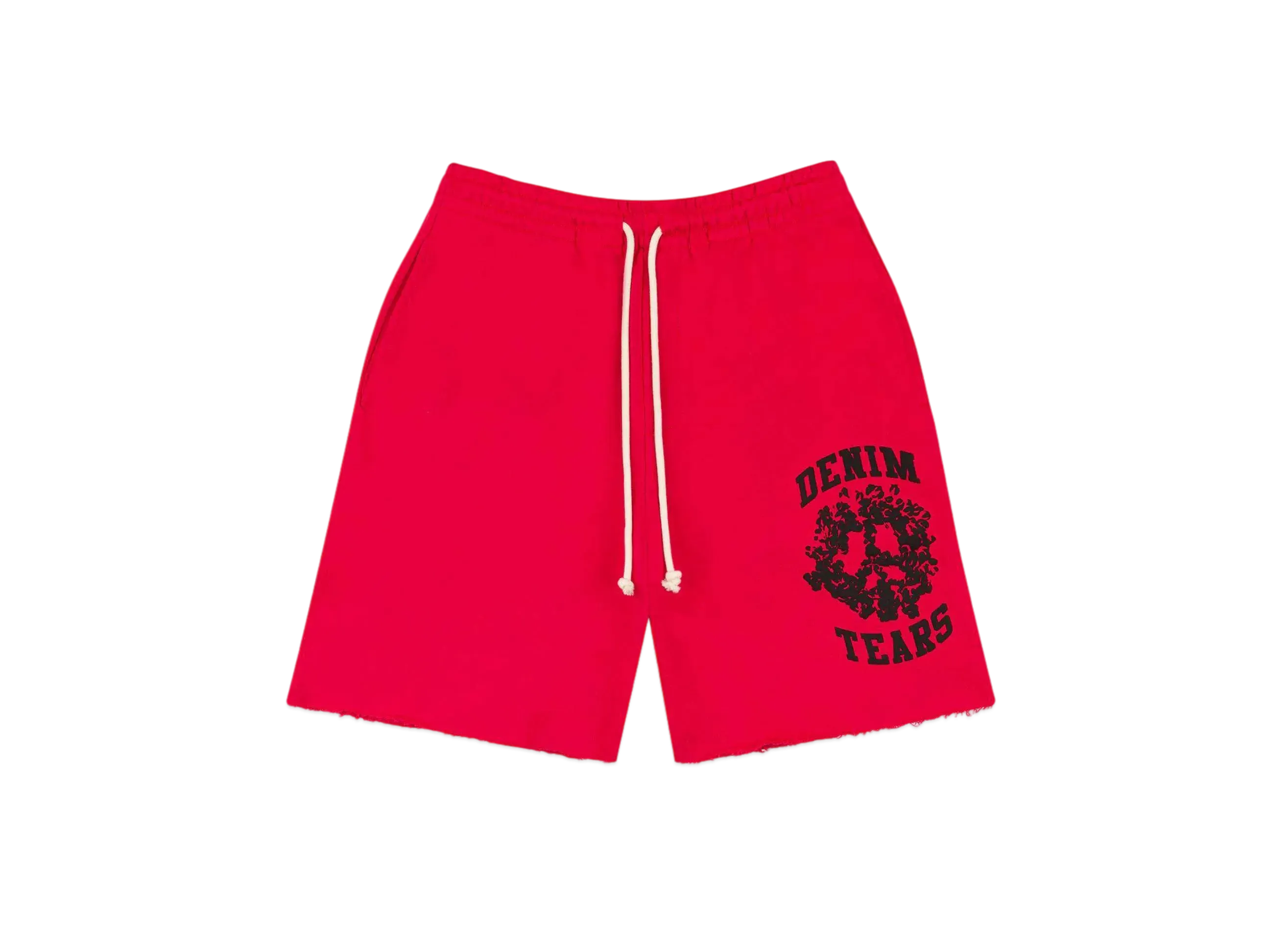 DENIM TEARS Denim University Sweat Shorts "Red"