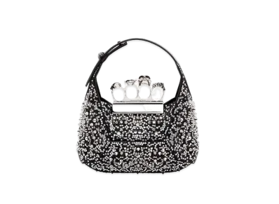 Alexander McQUEEN Jeweled Hobo Mini Bag "Black"