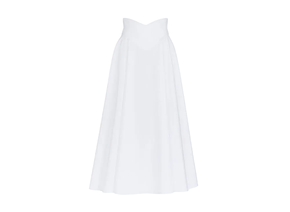 Alexander McQUEEN Corset Midi Skirt "White"