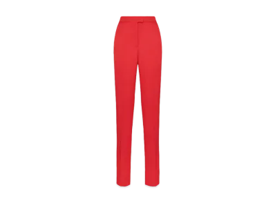 Alexander McQUEEN High Waist Cigarette Pants "Last Red"