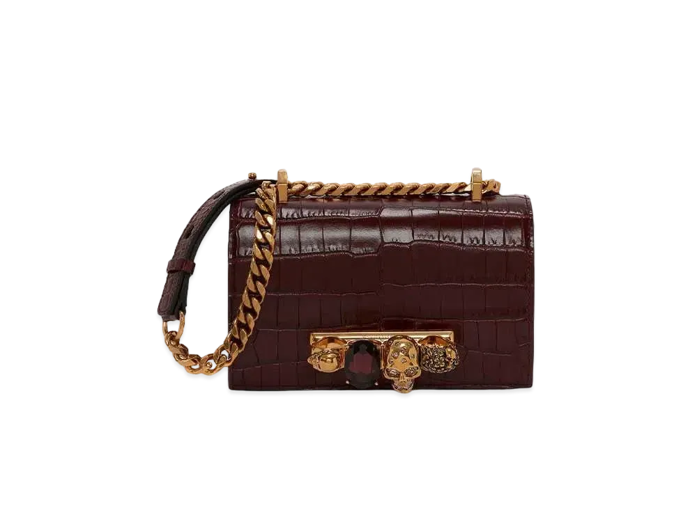 Alexander McQUEEN Mini Jeweled Satchel "Red"